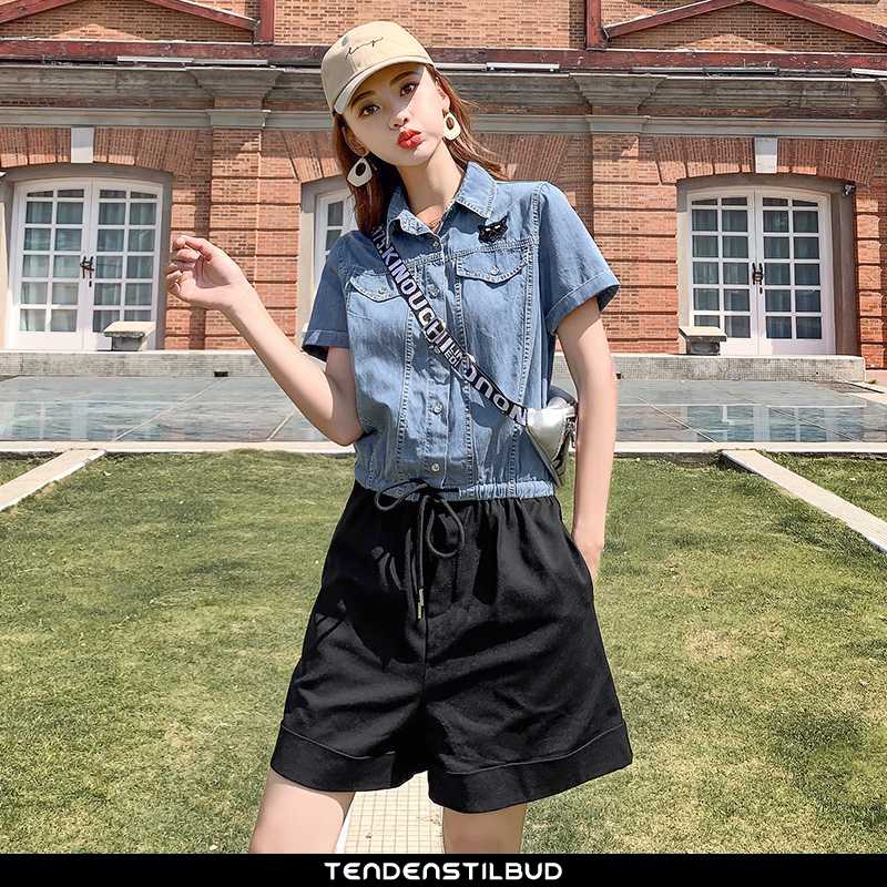 Bukser Dame Buksedragt Denim Slim Fit Alt Matcher