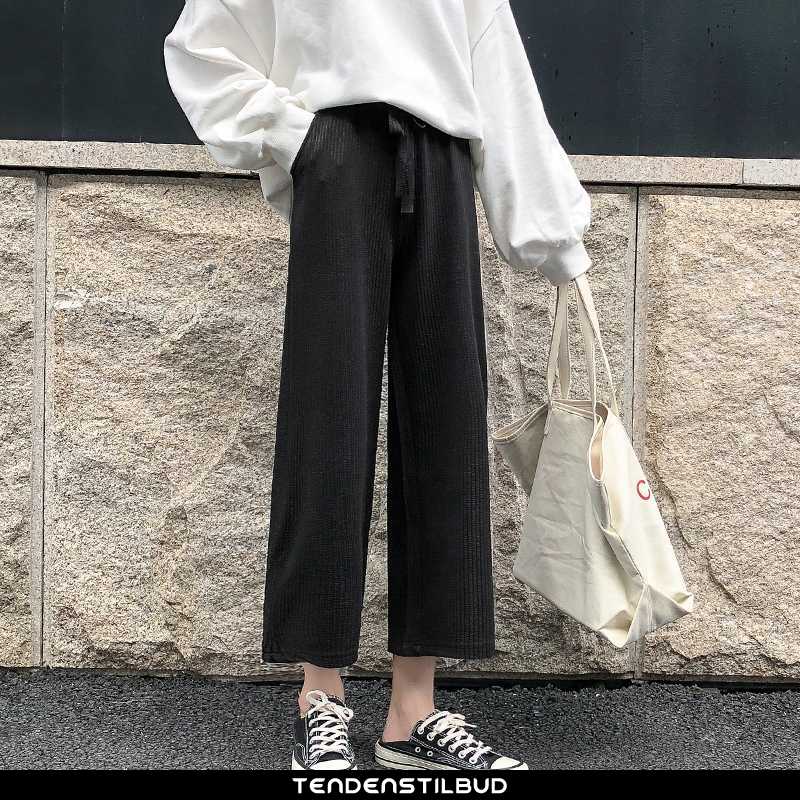 Bukser Dame Casual Bukser Strikket Trend Kvinder