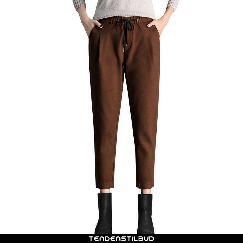 Bukser Dame Trend Elegante Brune
