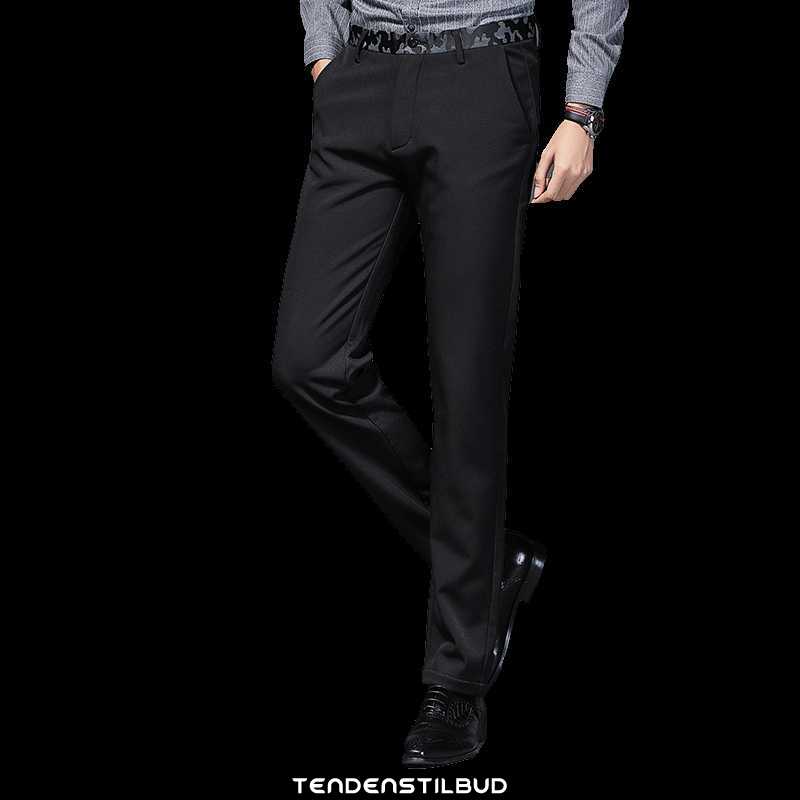 Bukser Herre Casual Bukser Slim Fit Sort