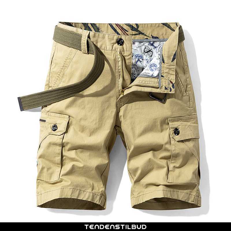 Bukser Herre Shorts Sommer Khaki