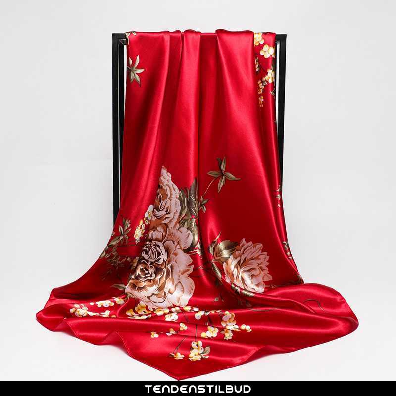 Halstørklæde Dame Silke Forårs Kinesisk Stil