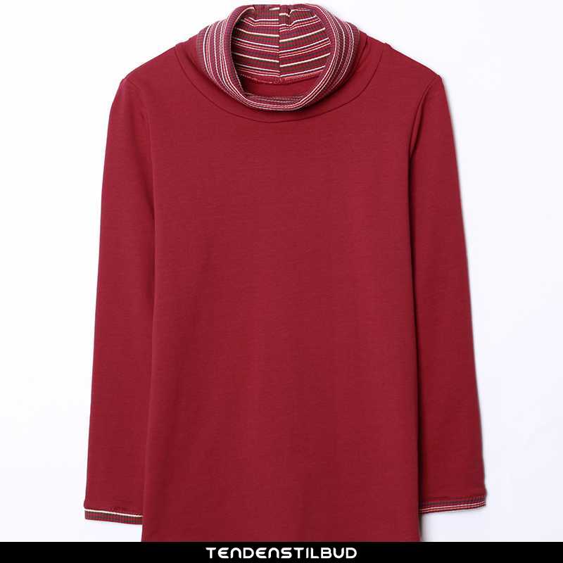 Hættetrøje Dame Casual Pullover Bordeaux