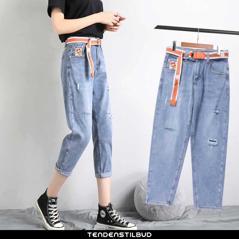 Jeans Dame Cowboybukser Løse 2020