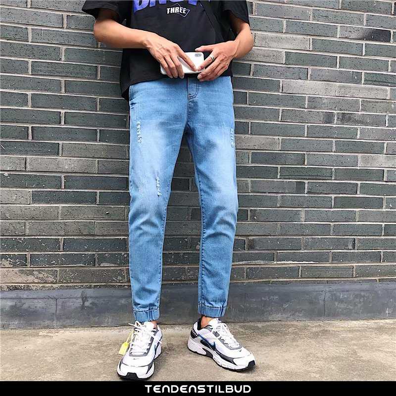 Jeans Herre Bukser Elastiske Ungdom