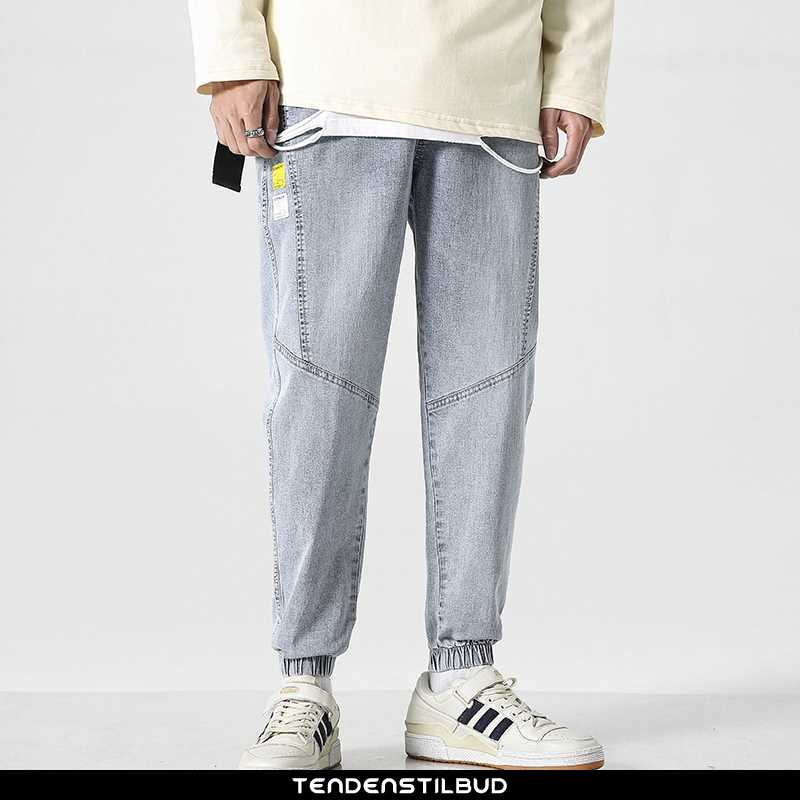 Jeans Herre Bukser Stretch Blå
