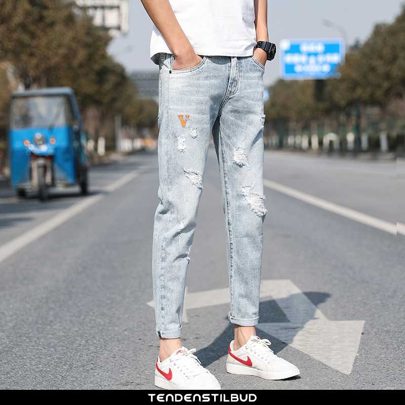 Jeans Herre Cowboybukser Slim Fit Alt Matcher
