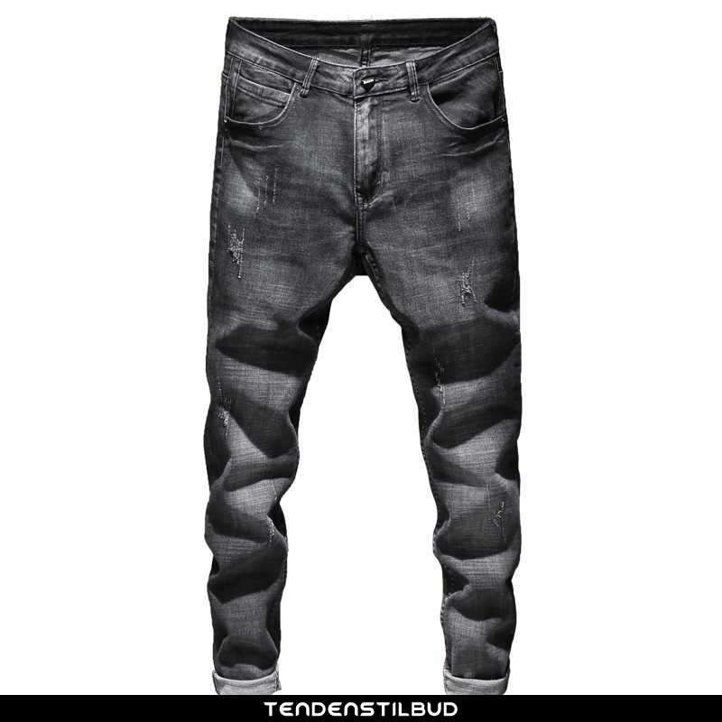 Jeans Herre Cowboybukser Trend Sort