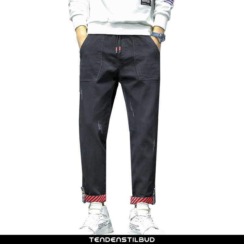 Jeans Herre Cowboybukser Trend Sort