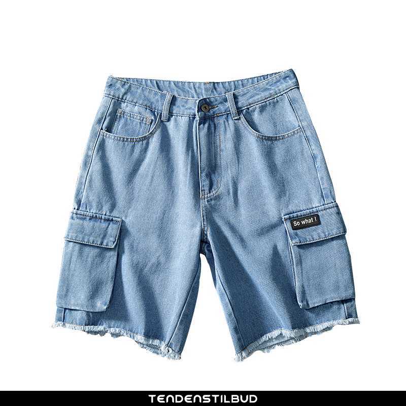 Jeans Herre Shorts Denim Casual Mænd