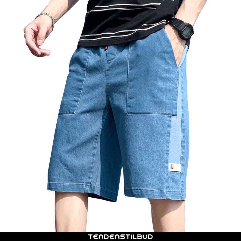 Jeans Herre Shorts Denim Slim Fit Mænd