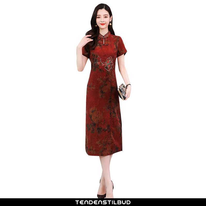 Kjoler Dame Kjole Elegante Bordeaux