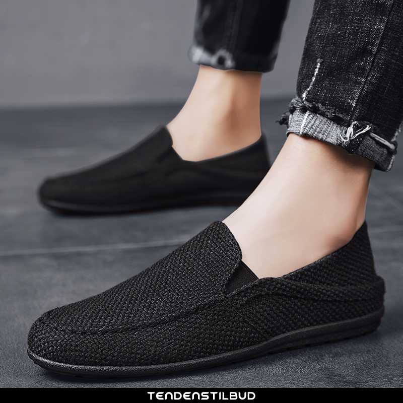 Loafers Herre Skateboard Sko Trend Sort