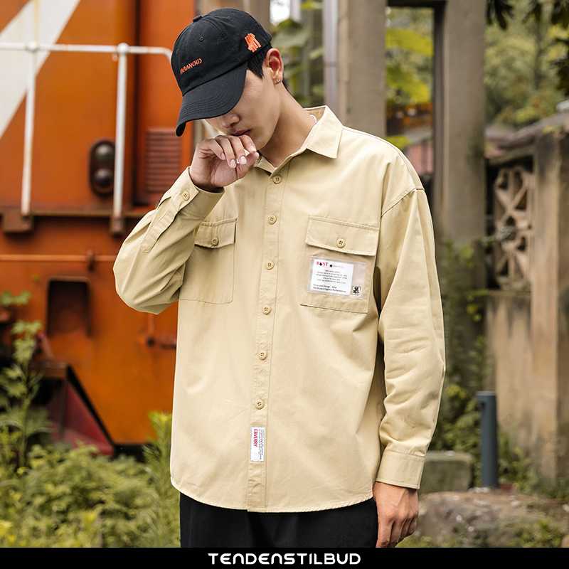 Skjorter Herre Bluser Skjorter Cargo Khaki