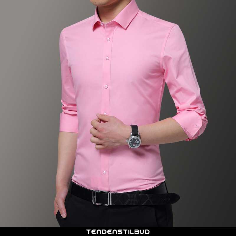 Skjorter Herre Skjorte Slim Fit Arbejde