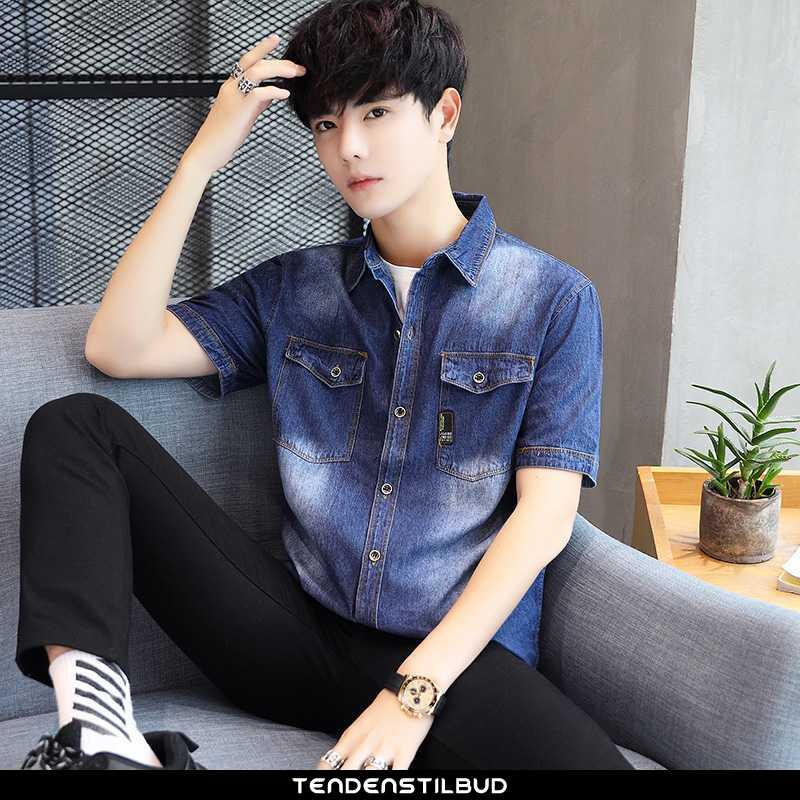 Skjorter Herre Ungdom Denim Business Ny