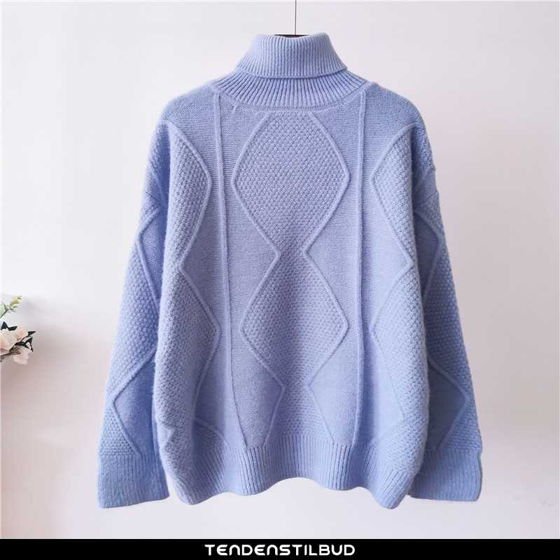 Sweatere Dame Sweater Strikket Trend Ny