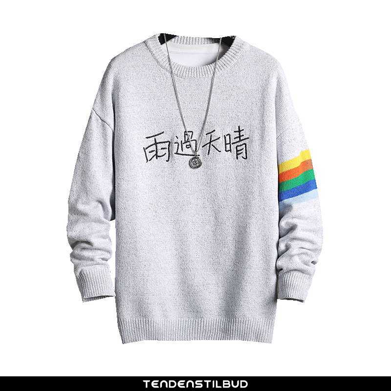 Sweatere Herre Sweater Varm Rund Hals