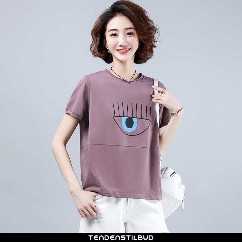 T-shirts Dame Trend Elegante Lilla