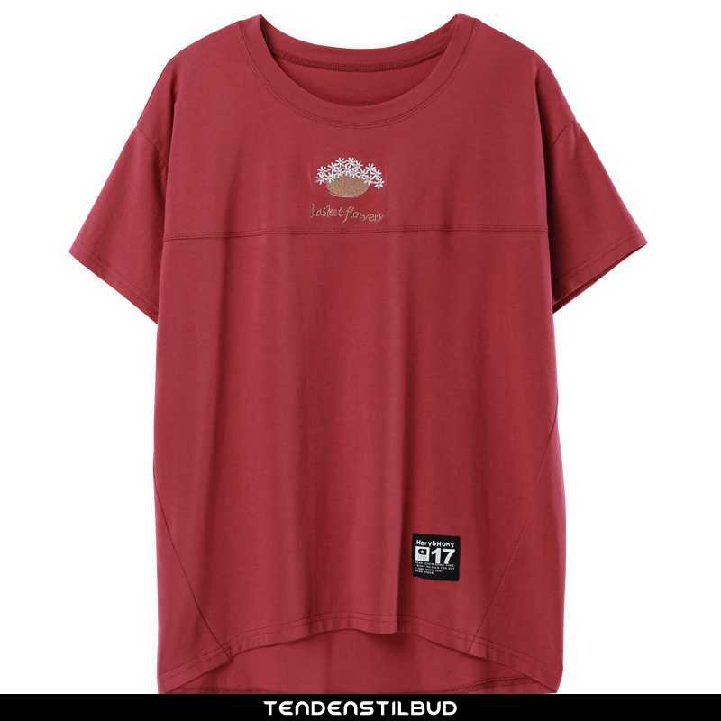 T-shirts Dame Trend Personlighed Bordeaux