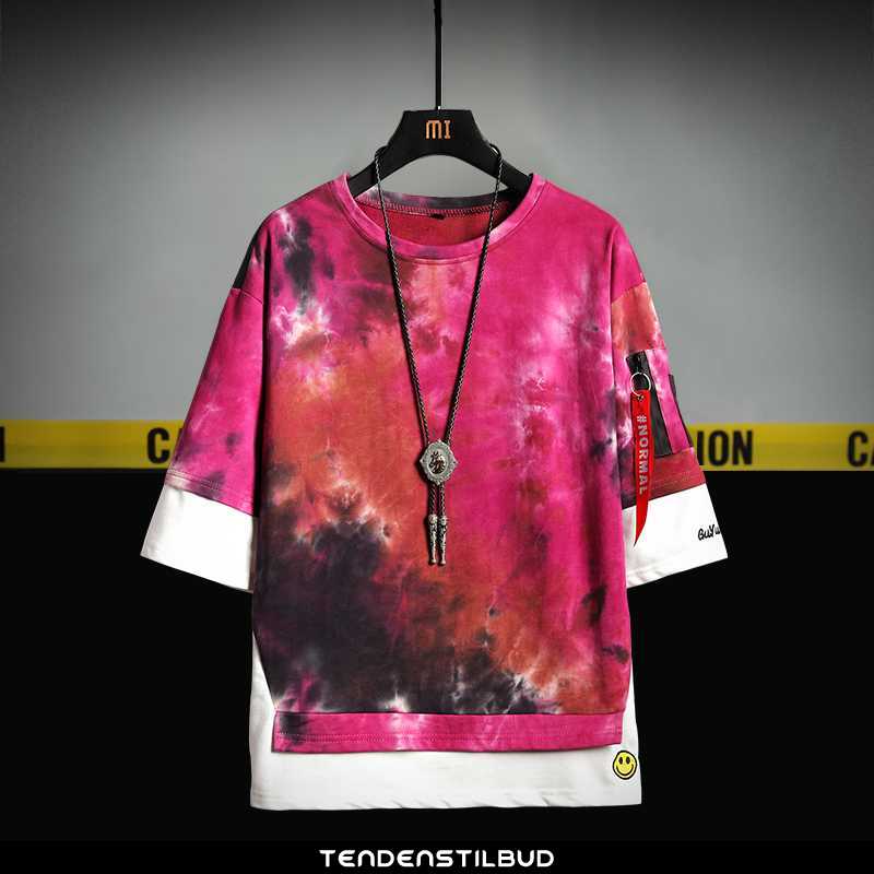 T-shirts Herre Bomuld Sommer Gul