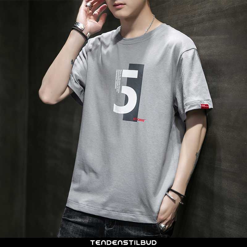 T-shirts Herre Bomuld Sommer Ren