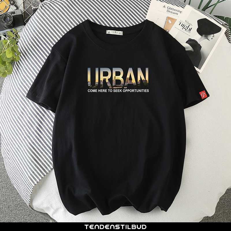 T-shirts Herre Bomuld Sommer Tryk