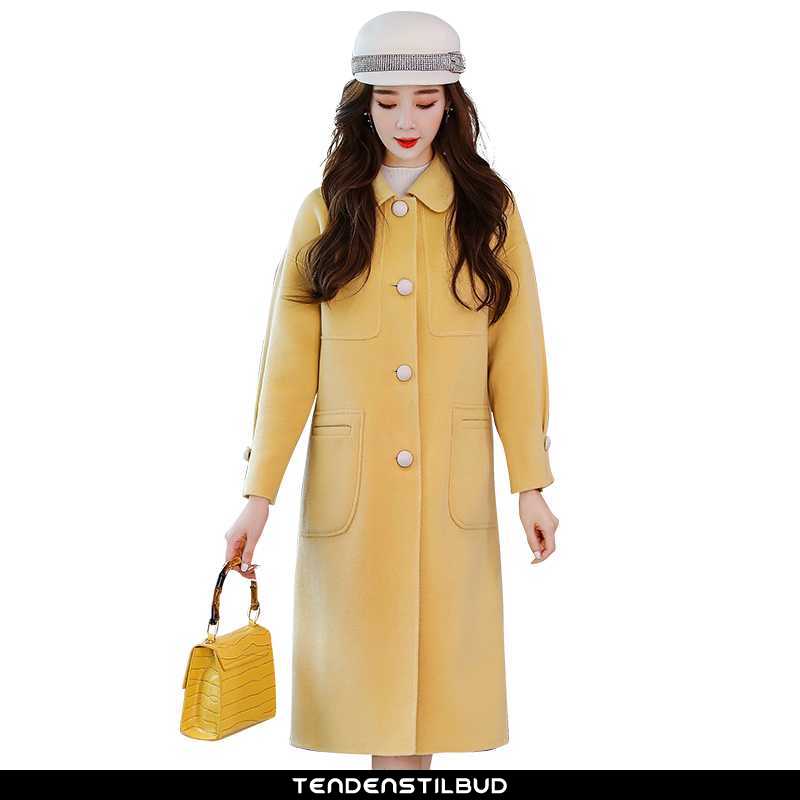 Uldfrakke Dame Frakke Elegante Personlighed