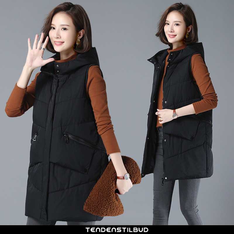 Vest Dame Casual Elegante Sort