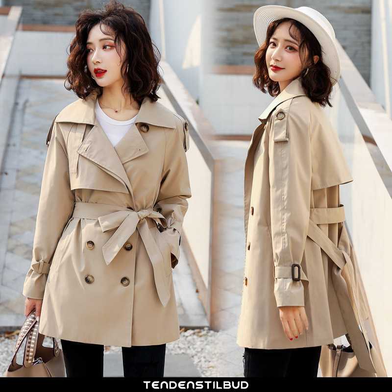 Vindjakke Dame Trenchcoat Trend Elegante