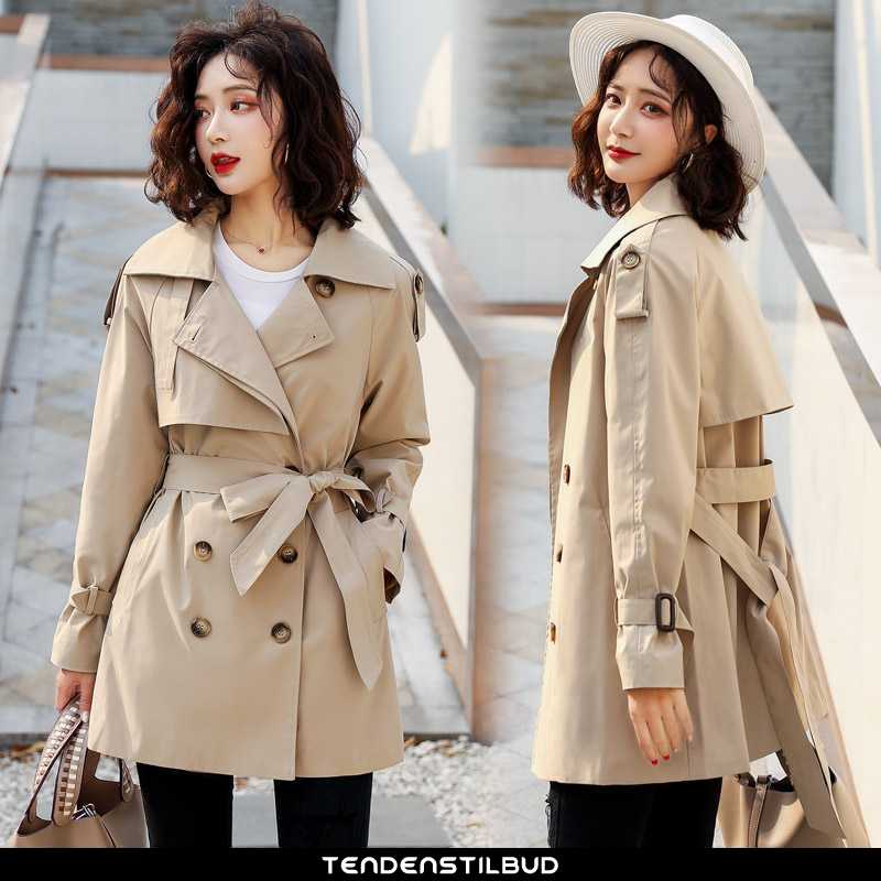 Vindjakke Dame Trenchcoat Trend Elegante