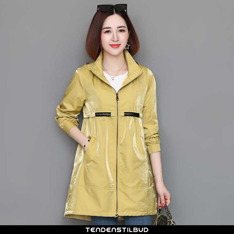 Vindjakke Dame Trenchcoat Trend Elegante