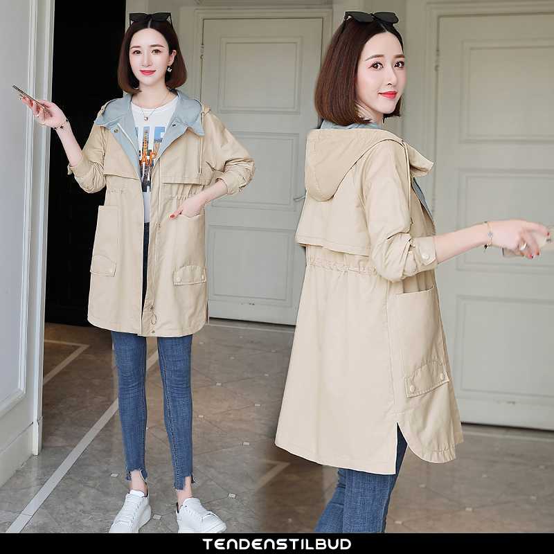 Vindjakke Dame Trenchcoat Trend Khaki