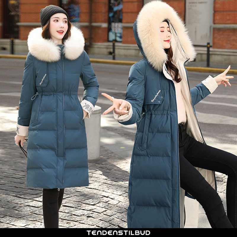 Vinterjakke Dame Bomuldsjakke Mode Elegante
