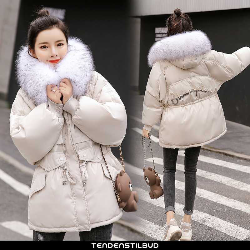 Vinterjakke Dame Trend Alt Matcher Beige