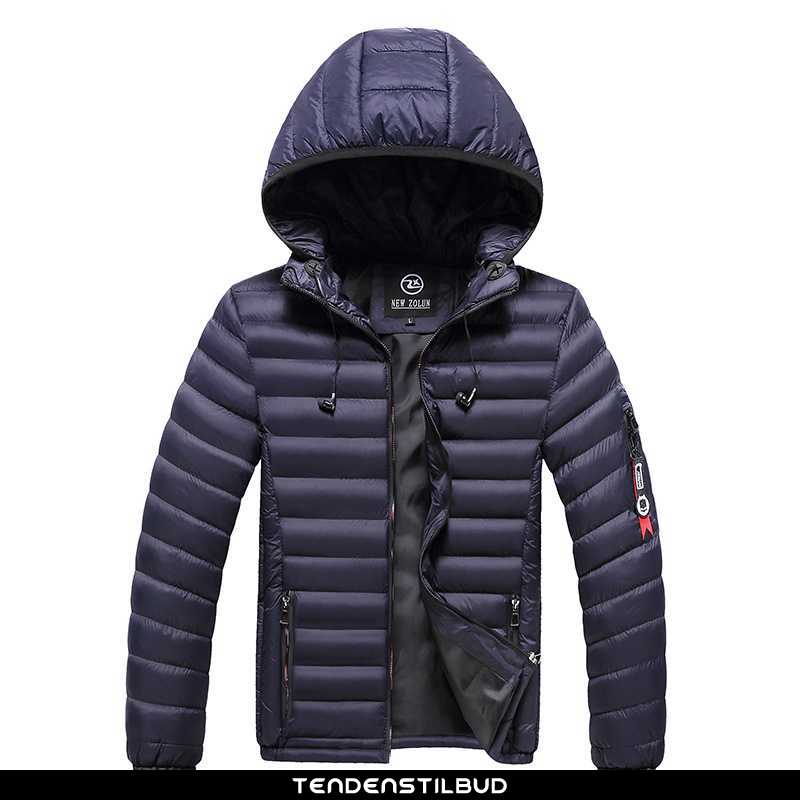 Vinterjakke Herre Bomuldsjakke Casual Plus Cashmere